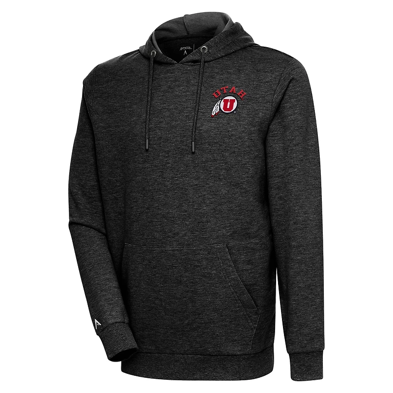 Sweat à capuche Action Antigua Heather Black pour homme, Utah Utes