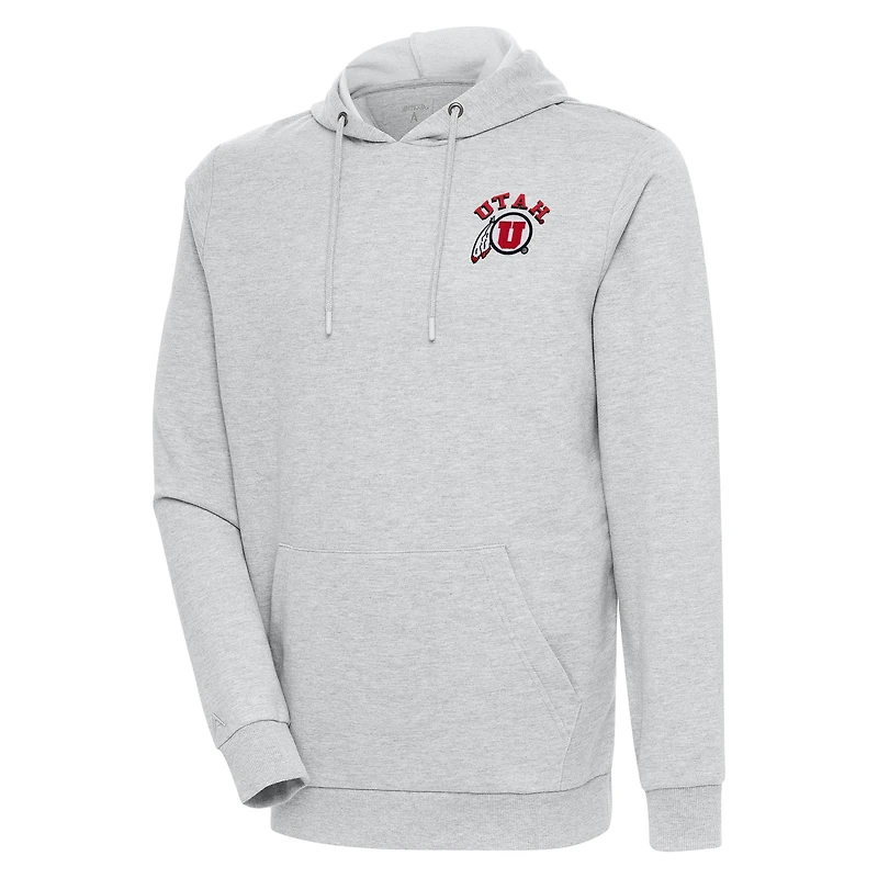 Sweat à capuche Action gris chiné Antigua pour homme, Utah Utes