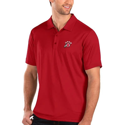 Men's Antigua Red Utah Utes Balance Polo