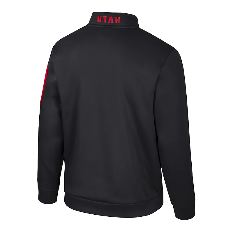 Veste polaire à fermeture éclair quart de tour Mainframe Colosseum Black pour homme des Utah Utes