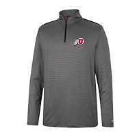 Coupe-vent Colosseum Charcoal Utah Utes Logo Quarter-Zip pour homme