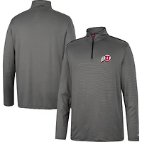 Coupe-vent Colosseum Charcoal Utah Utes Logo Quarter-Zip pour homme