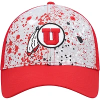 Men's Colosseum  Gray/Red Utah Utes Love Fern Trucker Snapback Hat