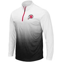 Men's Colosseum Gray Utah Utes Magic Team Logo Quarter-Zip Jacket