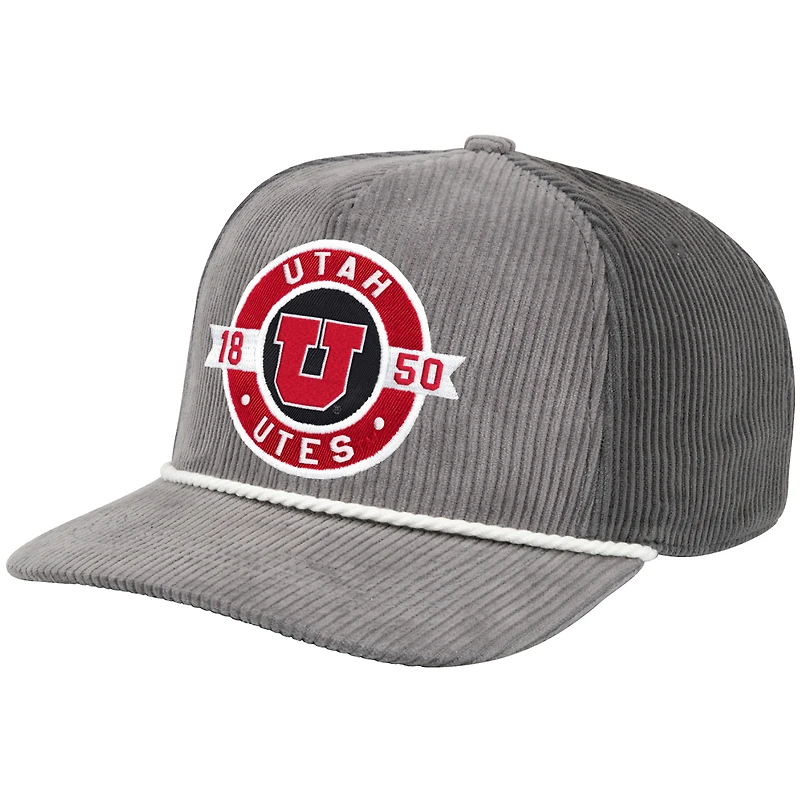 Men's Colosseum Gray Utah Utes Where's My Hat Podium Adjustable Trucker Hat