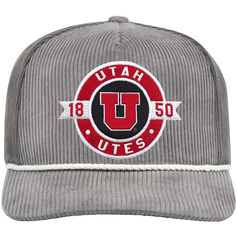Men's Colosseum Gray Utah Utes Where's My Hat Podium Adjustable Trucker Hat