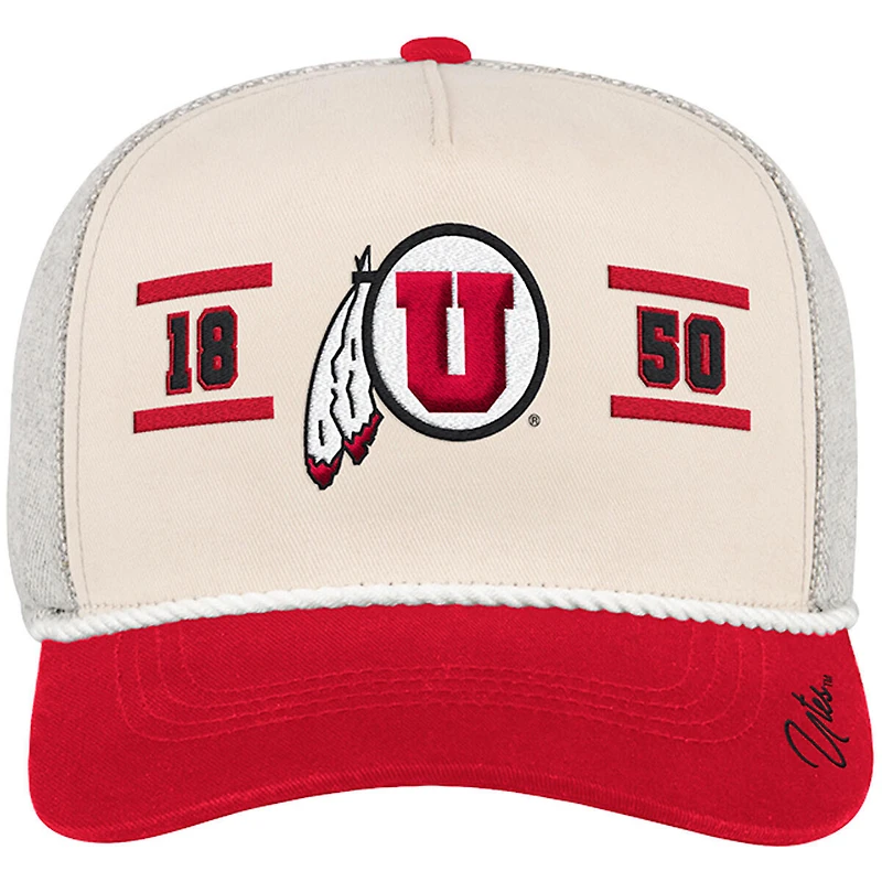 Casquette ajustable Frank Podium pour homme Colosseum Natural Utah Utes