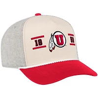 Casquette ajustable Frank Podium pour homme Colosseum Natural Utah Utes