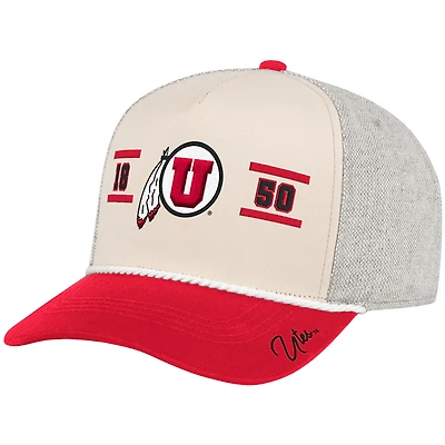 Casquette ajustable Frank Podium pour homme Colosseum Natural Utah Utes