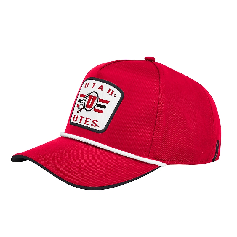Men's Colosseum Red Utah Utes Hits the Road Podium Adjustable Hat