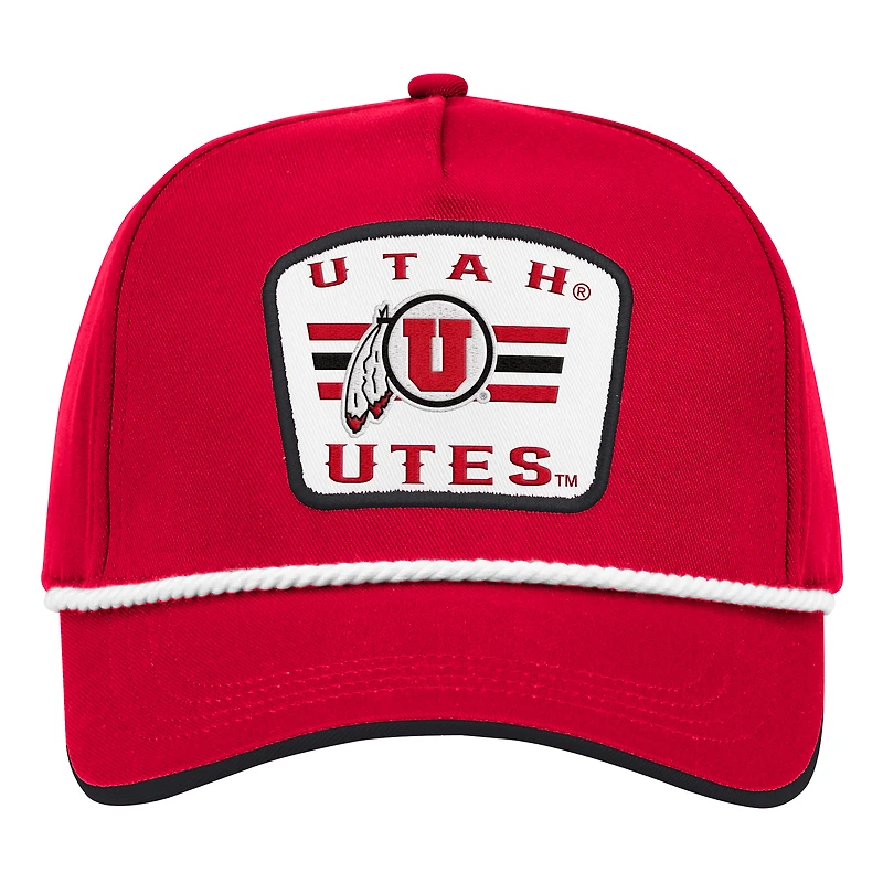 Men's Colosseum Red Utah Utes Hits the Road Podium Adjustable Hat