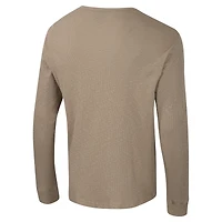 Men's Colosseum  Tan Utah Utes Great Outdoors Henley Long Sleeve Shirt