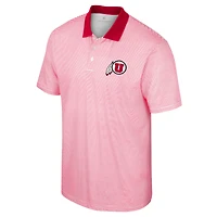 Polo Colosseum Homme Blanc Utah Utes Imprimé Stripe