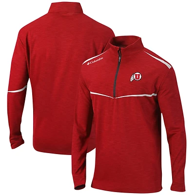Veste Columbia Red Utah Utes Scorecard Quarter-Zip pour homme