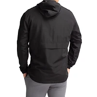 Veste anorak Cutter & Buck Black Utah Utes Charter Eco Recycled à demi-zip pour homme