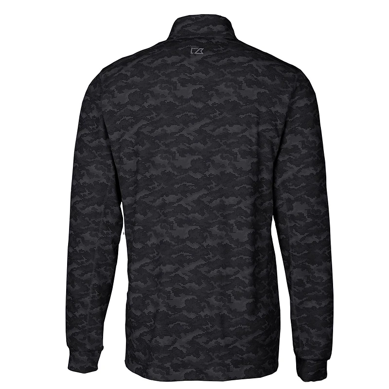 Pull-over extensible à fermeture éclair quart de tour pour homme, coupeur et buck, noir, Utah Utes Vault, grandes tailles, Traverse, imprimé camouflage