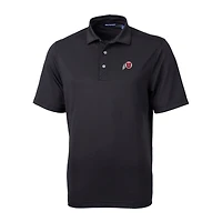Men's Cutter & Buck Black Utah Utes Virtue Eco Pique Recycled Polo