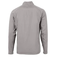 Men's Cutter & Buck Gray Utah Utes Big Tall Adapt Eco Knit Hybrid Recycled Full-Zip Jacket