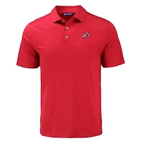 Men's Cutter & Buck Red Utah Utes Coastline Epic Comfort Eco Recycled Polo