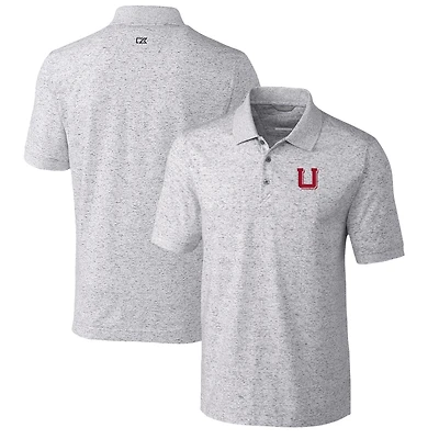 Polo Cutter & Buck Steel Utah Utes Advantage Space Dye Tri-Blend pour homme