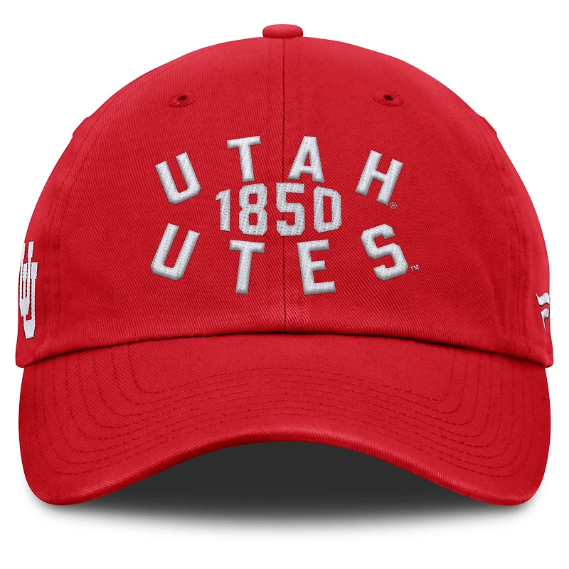 Men's Fanatics Red Utah Utes Archer Adjustable Hat