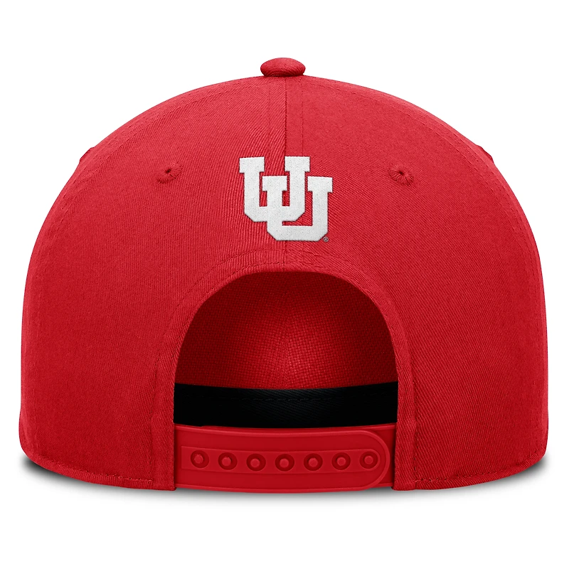 Men's Fanatics  Red Utah Utes Foul Ball Rope Adjustable Hat