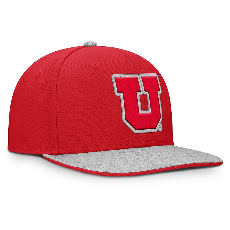 Casquette snapback Loden rouge Fanatics pour homme des Utah Utes