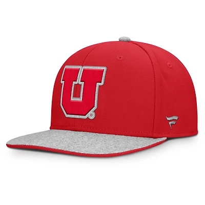 Casquette snapback Loden rouge Fanatics pour homme des Utah Utes