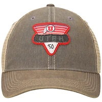Casquette Trucker Snapback Utah Utes Legacy Point Old Favourite Grise/Naturel pour Homme