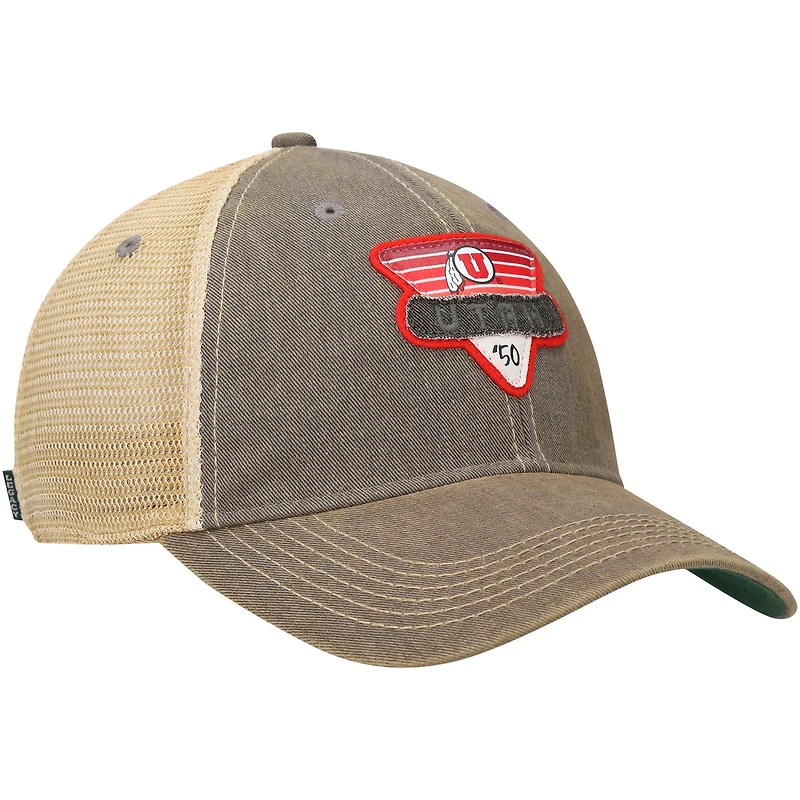 Casquette Trucker Snapback Utah Utes Legacy Point Old Favourite Grise/Naturel pour Homme