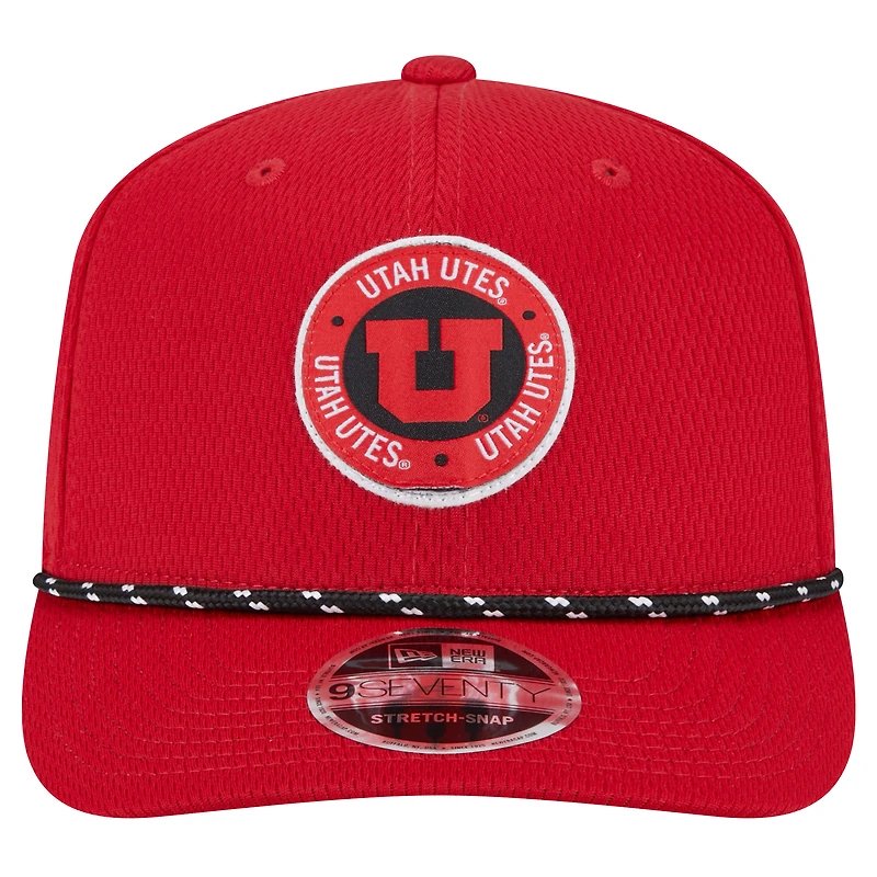 Men's New Era Red Utah Utes COOLERA 9SEVENTY Rope Stretch-Snap Hat