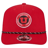 Men's New Era Red Utah Utes COOLERA 9SEVENTY Rope Stretch-Snap Hat