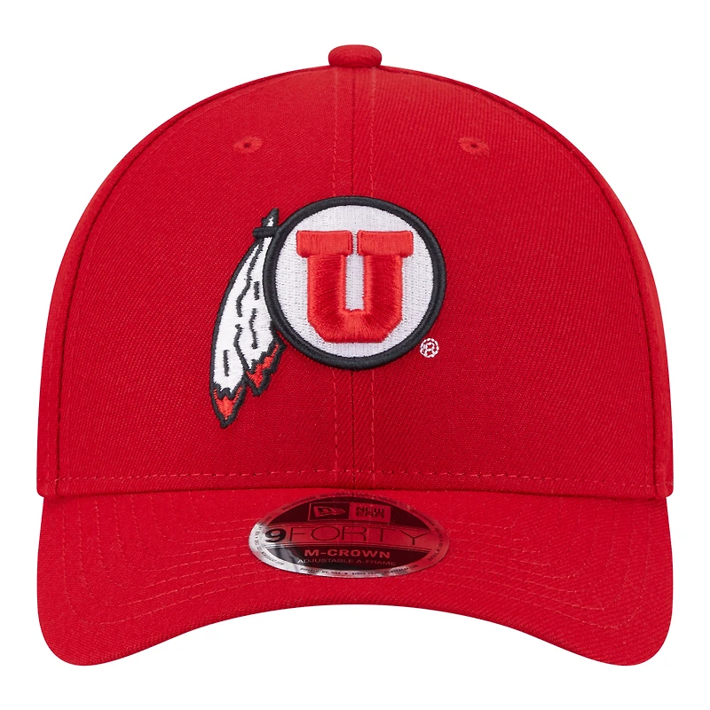 Men's New Era Red Utah Utes Team Collective 9FORTY M-Crown Adjustable Hat