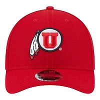 Men's New Era Red Utah Utes Team Collective 9FORTY M-Crown Adjustable Hat