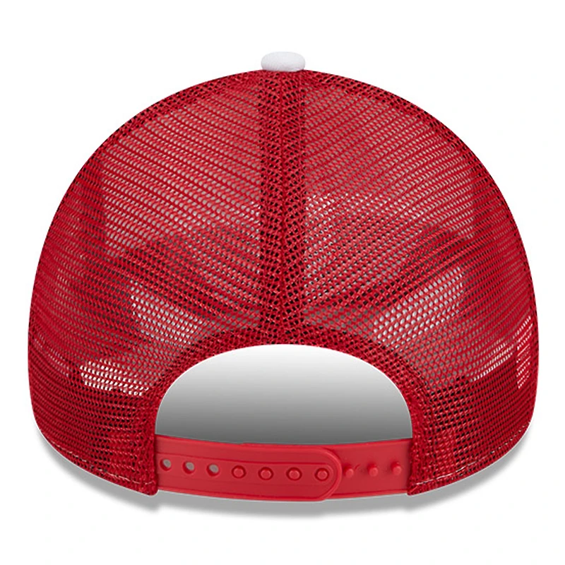 Casquette de camionneur réglable Utah Utes Court Sport Foam A-Frame 9FORTY New Era blanc/rouge pour hommes