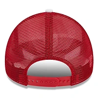 Casquette de camionneur réglable Utah Utes Court Sport Foam A-Frame 9FORTY New Era blanc/rouge pour hommes