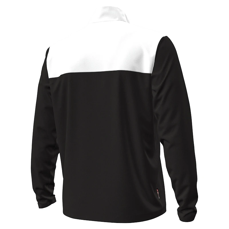 Pull Under Armour noir/blanc Utah Utes à fermeture éclair quart de tour pour homme