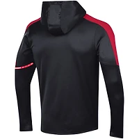 Sweat à capuche quart de zip Under Armour Utah Utes 2023 Sideline noir pour homme