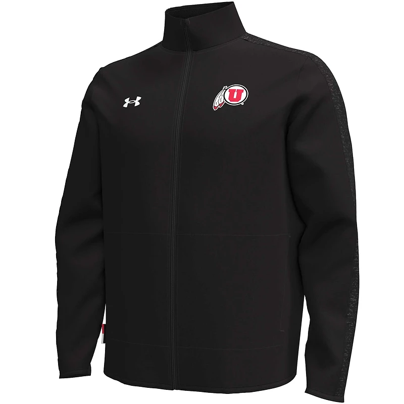Veste zippée intégrale noire Utah Utes Command pour homme de Under Armour