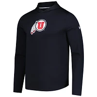 Men's Under Armour  Black Utah Utes Sideline Knockout Long-Sleeve Hooded T-Shirt