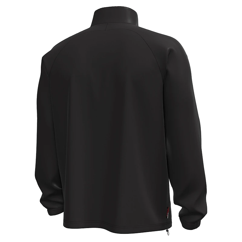 Veste anorak tissé Storm Tech demi-zip Under Armour noire Utah Utes Unstoppable pour homme