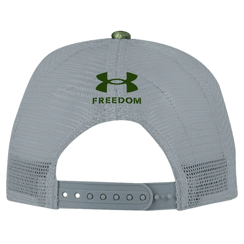Casquette de camionneur Under Armour Camo Utah Utes Freedom Collection Blitzing Performance pour homme