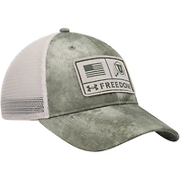 Casquette réglable Under Armour Camo Utah Utes Sideline Blitzing Trucker Performance pour hommes