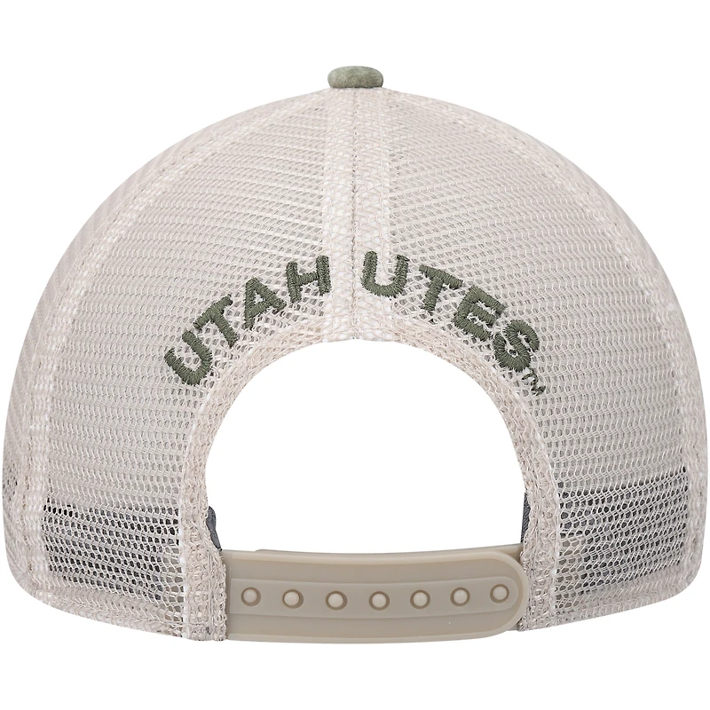 Casquette réglable Under Armour Camo Utah Utes Sideline Blitzing Trucker Performance pour hommes