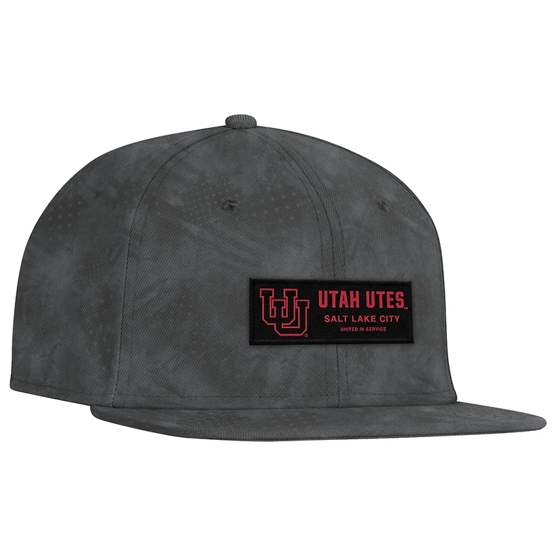 Men's Under Armour Charcoal Utah Utes Freedom Collection ArmourFuse Snapback Hat