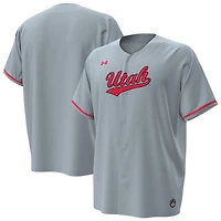 Men's Under Armour Gray Utah Utes Replica Baseball Jersey