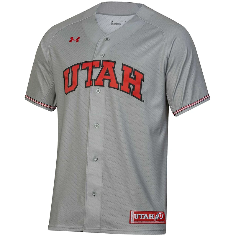 Maillot de baseball Utah Utes Replica gris Under Armour pour hommes