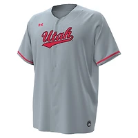 Men's Under Armour Gray Utah Utes Replica Baseball Jersey