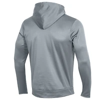 Men's Under Armour Gray Utah Utes Softball All Day Fleece Pullover Hoodie