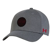 Casquette Under Armour Utah Utes College Essentials 3.0 Blitzing Flex gris chiné pour homme